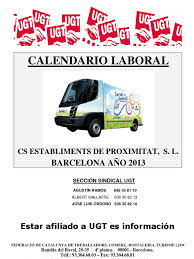 El calendario oficial de fiestas laborales de barcelona incluye 14 días festivos: Calendario Laboral Cs Bcn 2013 Hora Tiempo De Trabajo