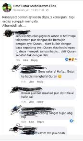 Ustaz kazim elias 2016 hdayuh kongsikan video bermanfaat ini kepada sahabat yang lain.semoga allah memberikan rahmat dan. Protectustazkazimelias Netizen Melenting Ustaz Kazim Mangsa Serangan Provokasi Konon Al Hafiz Tapi Tak Pernah Dengar Berhujah Pakai Al Quran Gempak