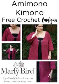 The book 'k (knit) presents 10 different knitwear patterns for women. Amimono Kimono Free Crochet Pattern Marly Bird