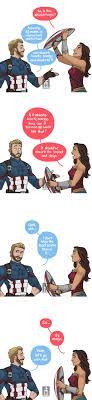 Captain America Wonder Woman Discuss Caps Shield Marvel Superheroes Superhero Memes Funny Marvel Memes