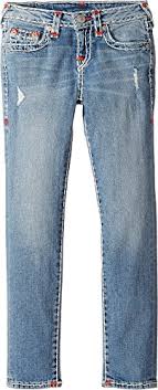 True Religion Kids Girls Casey Super T Skinny In Perry Wash Big Kids Perry Wash Jeans