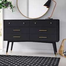 Enjoy free shipping on most stuff its simple rectangular shape allows using a faux concrete laminate on the frame with a matte gray. Modern Contemporary Matte Black Dresser Allmodern