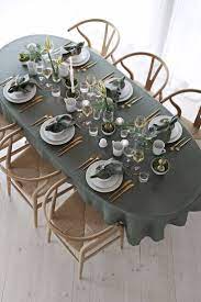 Green Christmas Table Setting Table Settings Table Decorations Christmas Table Settings