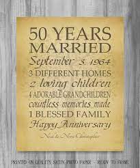 50th Anniversary Gift Golden Anniversary 50 Years Personalized Etsy 50th Anniversary Gifts 50th Wedding Anniversary 40th Anniversary Gifts