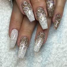 This look typically works best when the pink color is applied directly to the nail and blended into the white polish around the tips. Gold Nails 35 Gold Nail Designs