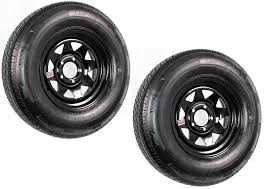 Cheap trailer tires and rims. 2 Pack Mounted Trailer Tire And Rim St205 75r14 Lrc 5 4 5 Black Spoke Wheel Wheels Tires Automotive Rayvoltbike Com