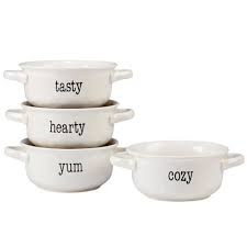 Add to favorites handmade pottery, soup mug, hand made, ceramic, pottery microwave safe, cookware, soup bowl, nichols pottery, christmas gift, eco friendly. Certified International It S Just Words Ceramic Soup Bowls With Handles 32oz White Set Of 4 Target