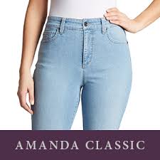 Gloria Vanderbilt Womens Petite Amanda Classic Tapered Jean Portland Wash 6p