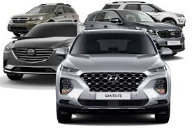 The 2019 hyundai santa fe wears sharp new sheet metal and a handsome interior that gets better in top. 2019 Hyundai Santa Fe Vs Ford Explorer Vs Mazda Cx 9 Vs Kia Sorento Vs Subaru Outback Carguide Ph Philippine Car News Car Reviews Car Prices