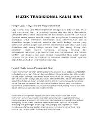 Aug 20, 2010 · 1.tarian mak yong tarian mak yong merupakan sejenis tarian melayu tradisional. Muzik Tradisional Kaum Iban