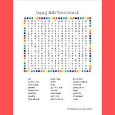 Coping Skills Word Search Coping Skills Healthy Coping Skills Therapy Worksheets