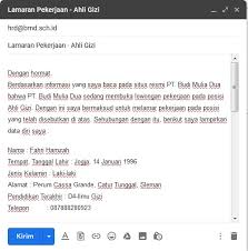 Malahan, kebanyakan pemohon pekerjaan adakalanya langsung membiarkan ruangan subjek ini. Cara Melamar Pekerjaan Lewat Email Biar Diterima Tips Ampuh