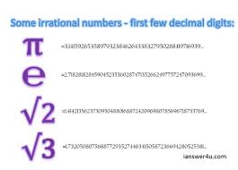 Irrational Numbers In Mathematics I Answer 4 U