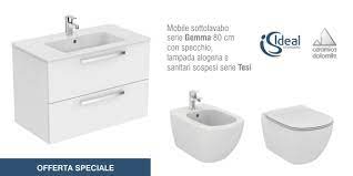 Ideal standard sanitari sospesi ideal standard tesi aquablade, ideal standard sanitari sospesi ideal standard tesi vaso e molti altri alle migliori offerte Mobile Bagno Dolomite Gemma Con Sanitari Ideal Standard Tesi In Offerta Termoidraulica Coico Roma