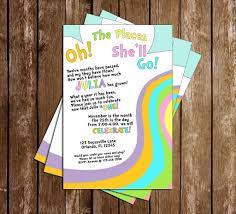 Please read through the listing descriptions. Novel Concept Designs Doctor Seuss Oh The Places You Ll Go Rainbow Birthday Invitati