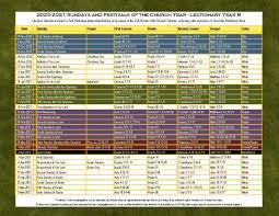 2016 2017 2018 2019 2020 2021. 2021 Liturgical Calendar Year B K 2021 Sola Publishing