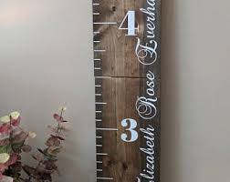 Growth Chart Wood Growth Chart Ruler Custom Growth Chart Etsy