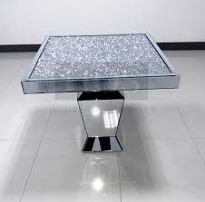 Diamond Crush Dining Table Mirrored Furniture Sparkle Diamond House Of Sparkles Dining Table Mirrored Furniture Mirrored Furniture Decor
