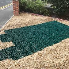 When you're building a gravel road on a hill, you have to remember that water runoff will cut across it and degrade it quickly if you don't give the water another place to go. X Grid Green 1m Ground Reinforcement Grass Paving Grid