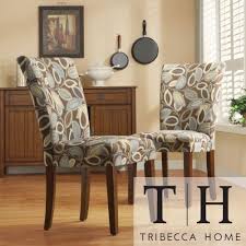 Home Leaf Print Accent Parson Side Chairs Set Of 2 These Accent Chairs Can Add Interest To A B Side Chairs Dining Chair Upholstery Upholstered Dining Chairs