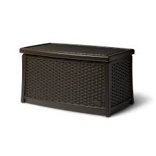Elles sont superposées semelle contre. Suncast Resin Coffee Table With Storage Suncast Resin Wicker 33 Gal Trash Can Walmart Com Walmart Com