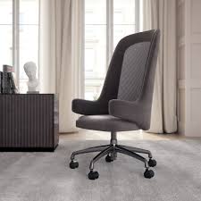 Comes in roasted chestnut bonded leather and offers softness and a professional look. Contemporary Nubuck Leather Executive Office Chair Juliettes Interiors