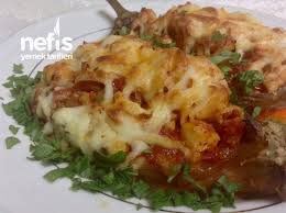 Koz Patlican Yataginda Kasarli Tavuk Sote Harika Lezzet Yemek Tarifleri Etli Yemek Tarifleri Tavuk