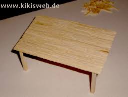 Tisch Aus Streichholzen Basteln Puppenmobel Puppenmobel Karton Basteln Streichholzer