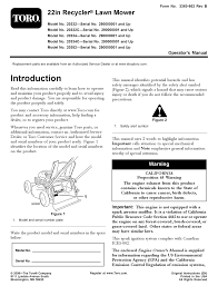 Toro 6.5 hp lawn mower parts diagram. Toro Recycler 20332 Operator S Manual Pdf Download Manualslib