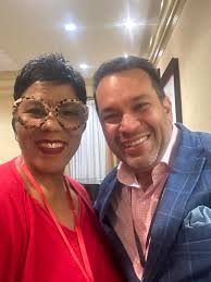 Director of Development, Rhonda Banks Crenshaw and Eli Silva at the  Communications, Resource and Development Conference! Together we are able  to help others in Memphis & The Midsouth!