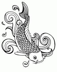 Hand out the paper and have the students cut out the shape of the fish from a template that you already made. Koi Fish Coloring Pages Coloring Home