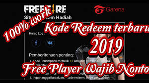 Ganteng doang jemput cewek depan gang!! Kode Redeem Free Fire Terbaru 2019 Youtube