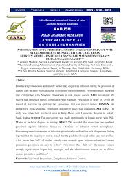 International journal of asian social science. Pdf A Peer Reviewed International Journal Of Asian Academic Research Associates Aarjsh Asian Academic Research Investigation Of Factors Influencing Nurses Compliance With Standard Precautions In Critical Care Areas
