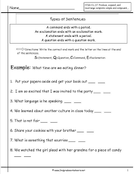 10 4 Types Of Sentences Worksheet 2nd Grade Types Of Sentences Worksheet Types Of Sentences Complex Sentences Worksheets