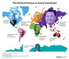 The Richest People On Each Continent Vivid Maps Richest In The World Rich People Continents