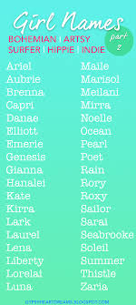 Salt Sea Bohemian Surfer Indie Artsy Baby Girl Names Part 2 Baby Girl Names Hipster Baby Names Girl Names