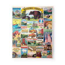Puzzles · shenandoah national park xplorer map puzzle. Vintage National Parks Puzzle Puzzles Indoor Activities Uncommon Goods