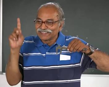 Prof. H.C. Verma demonstrating a measurement experiment, AI generated