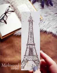 Eiffel Tower Bookmark French Theme France Landmark Etsy In 2021 Eiffel Tower Drawing Easy Eiffel Tower Drawing French Theme