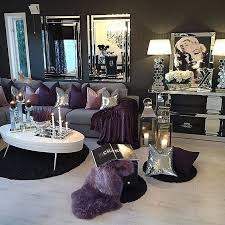 Pin By Lauren Klann On For The Home In 2020 Living Room Decor Apartment Purple Living Room Silver Living Room