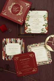 Indian Boxed Wedding Invitation Vintage Indian Textile Inspired Wedding Invitation Box Box Wedding Invitations Wedding Invitations Indian Wedding Invitations