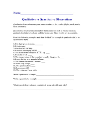 Qualitative Vs Quantitative Observations