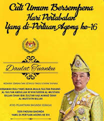 Pepagi lagi kena sound ngan mak aku suruh aku duduk depan tv tengok majlis pertabalan yang dipertuan agong. Facebook