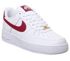 Nike air force 1 af1 flyknit university red size 12. Nike Air Force 1 07 Trainers White Noble Red F Sneaker Damen