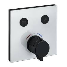 Brausearmatur, einhebelmischer tessa für bad und wc. Thermostat Unterputz Duscharmatur Glas Eckig Schwarz Matt Nt7306b Fur 2 Verbraucher Inkl Unterputz Grundkorper