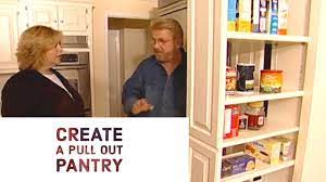 Place them on 1 ⁄ 2 spacers, and rest the upper cabinet on the supports below. Build A Pull Out Pantry Youtube