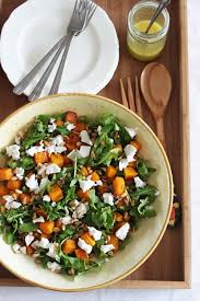 Rocket Pumpkin Salad Ros Served It With Chicken Seasoned With Moroccan Flavour Tomato And Toasted Pi Pumpkin Salad Roast Pumpkin Salad Pumpkin And Feta Salad
