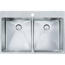 (14) — write a review. Franke Hf3322 1 Vector 33 5 33 Compatible Dual Mount Double Bowl 1 Hole 9 Deep Kitchen Sink With Fast In Installation System Stainless Steel Amazon Ae