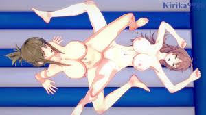 Sagiri Sakurai and Chitose Kisaragi engage in intense lesbian play - Super  Robot Wars T & V Hentai