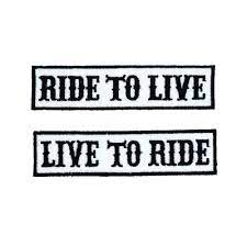 Cafe racers, choppers & bobbers | ride to live. Parts Accessories Automotive Live To Ride Ride To Live Rockers Back Patches Red On Black Motorcycle Vest